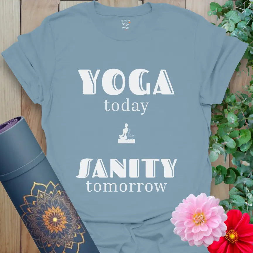 Stone Blue Tomorrow T-Shirt with a serene wellness message designed for clarity, comfort, and daily balance.