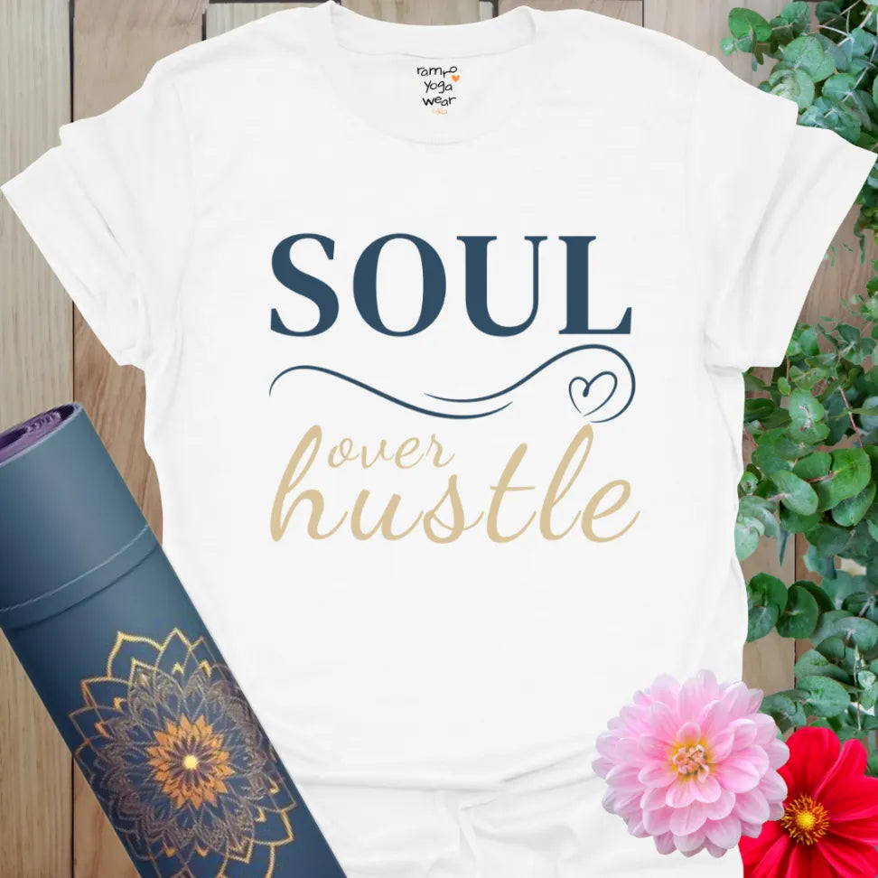 White Still Soul T-Shirt with minimalist design and serene energy. Soft cotton top for everyday presence and peace.