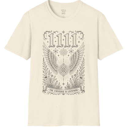 1111 angel wings sacred geometry mandala botanical engraving design — Dark Sacred Stillness collection by Ramro Yoga Wear