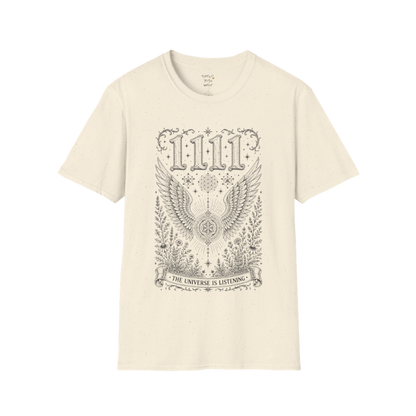 1111 angel wings sacred geometry mandala botanical engraving design — Dark Sacred Stillness collection by Ramro Yoga Wear