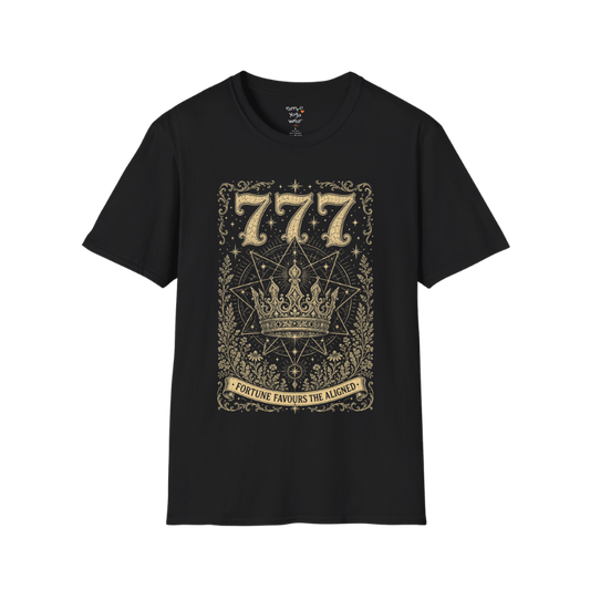 777 celestial crown sacred geometry star mandala engraving design — Dark Sacred Stillness collection by Ramro Yoga Wear in black.