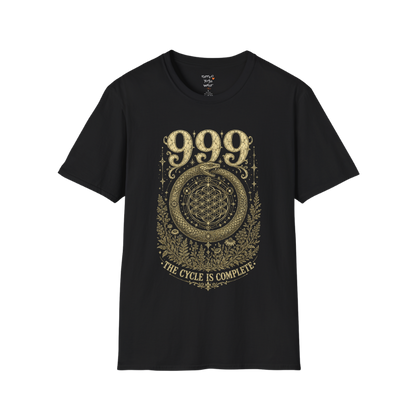 999 ouroboros serpent Flower of Life botanical engraving design — Dark Sacred Stillness collection by Ramro Yoga Wear in Black.