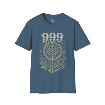999 ouroboros serpent Flower of Life botanical engraving design — Dark Sacred Stillness collection by Ramro Yoga Wear in Indigo Blue