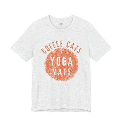 Terracotta circle yoga slogan tee in Ash — Funny Yoga Shirts collection by Ramro Yoga Wear