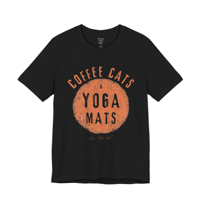 Terracotta circle yoga slogan tee in Black — Funny Yoga Shirts collection by Ramro Yoga Wear