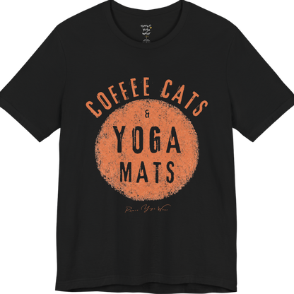 Terracotta circle yoga slogan tee in Black — Funny Yoga Shirts collection by Ramro Yoga Wear