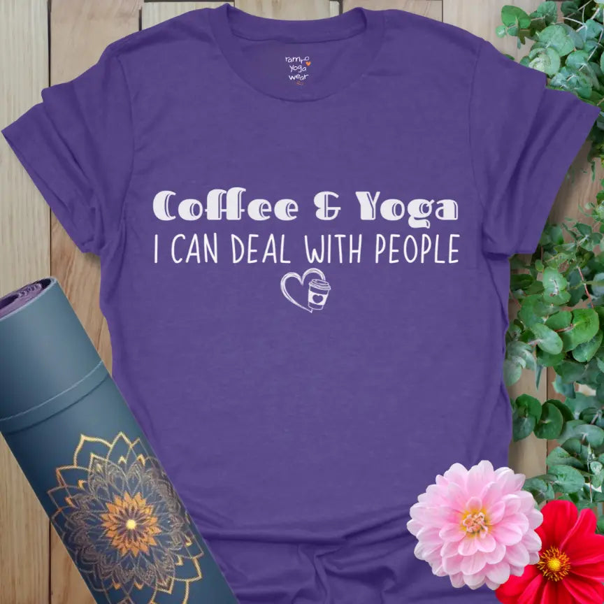 Heather Purple People T-Shirt featuring a calming yoga-inspired graphic for soulful, relaxed style.