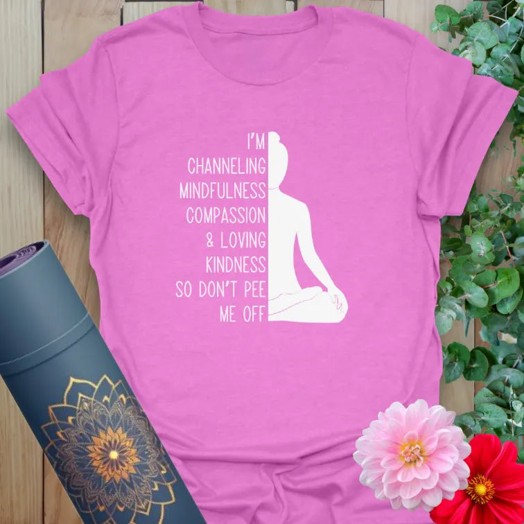 Purple Channeling T-Shirt featuring funny spiritual saying