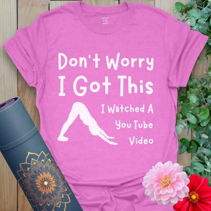 Radiant orchid unisex tee with empowering quote for yoga, meditation, and self-trust.