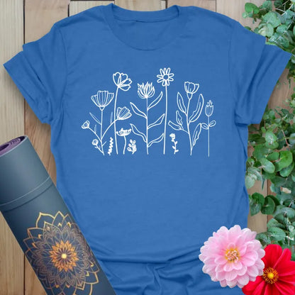 Heather Royal Botanical Fun T-Shirt