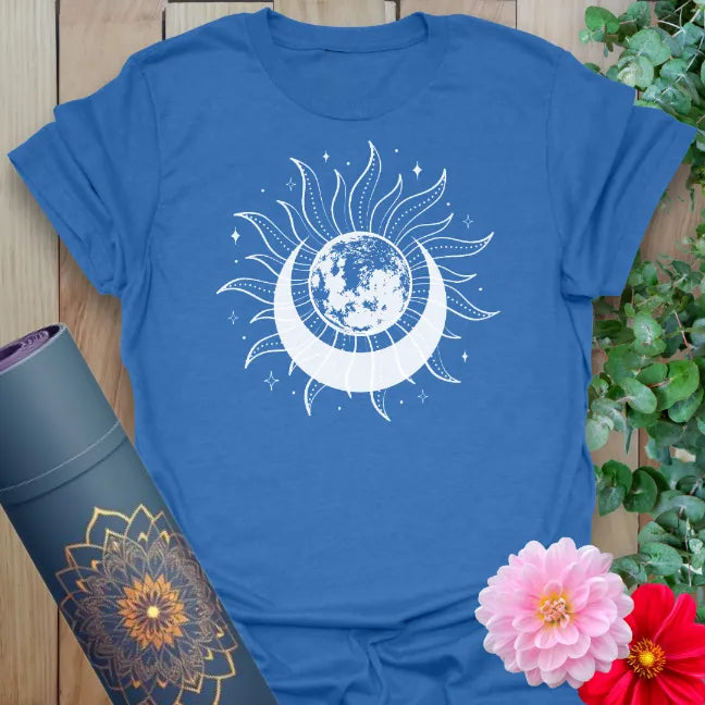 Blue Eclipse T-Shirt with cosmic lunar eclipse design perfect for moon lovers