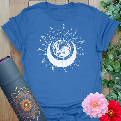 Blue Eclipse T-Shirt with cosmic lunar eclipse design perfect for moon lovers