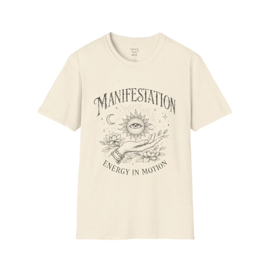 Natural Manifestation T-Shirt with soft vintage-style mystical artwork and spiritual affirmation-inspired aesthetic.