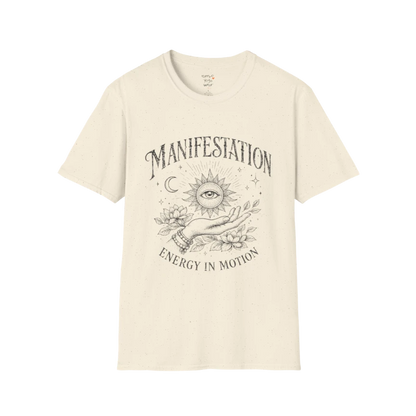 Natural Manifestation T-Shirt with soft vintage-style mystical artwork and spiritual affirmation-inspired aesthetic.