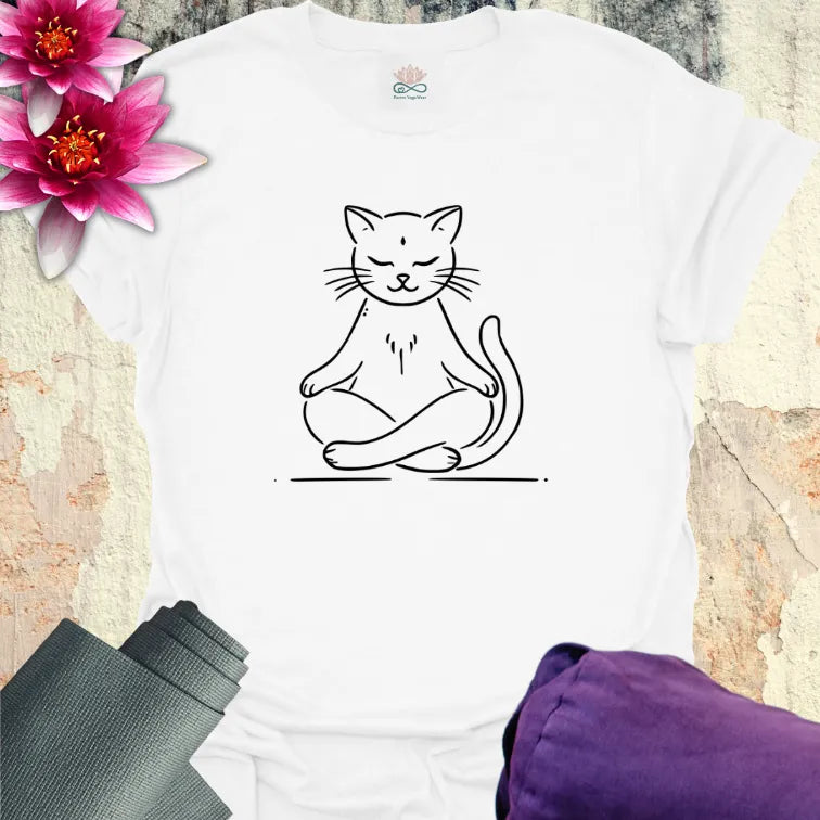 Meditating Cat T-Shirt