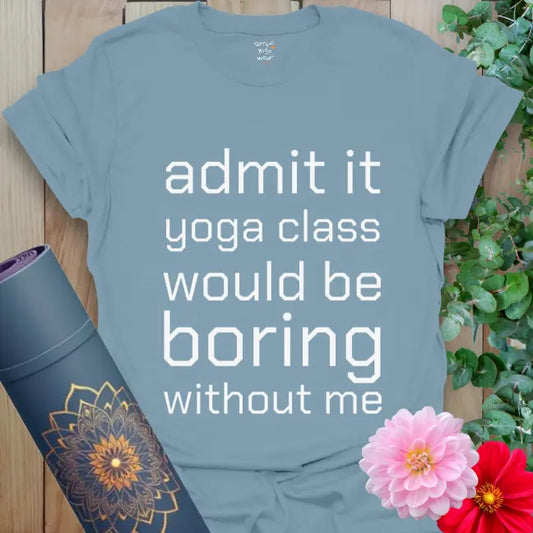 Stone Blue Admit It T-Shirt with witty design and mindful minimalist appeal.