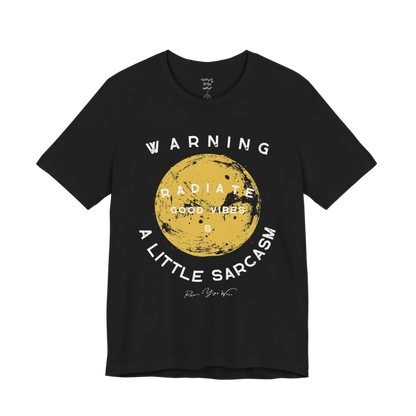 Sunshine funny yoga shirt in Black — Bella+Canvas 3001 graphic tee by Ramro Yoga Wear