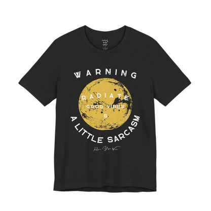 Sunshine funny yoga shirt in Black Heather — Bella+Canvas 3001 graphic tee by Ramro Yoga Wear