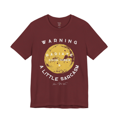 Sunshine funny yoga shirt in Heather Cardinal — Bella+Canvas 3001 graphic tee by Ramro Yoga Wear