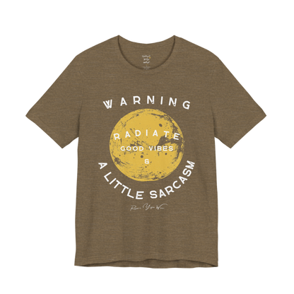 Sunshine funny yoga shirt in Heather Olive — Bella+Canvas 3001 graphic tee by Ramro Yoga Wear