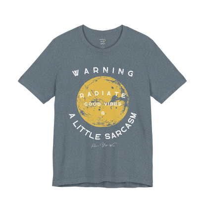 Sunshine funny yoga shirt in Heather Slate — Bella+Canvas 3001 graphic tee by Ramro Yoga Wear