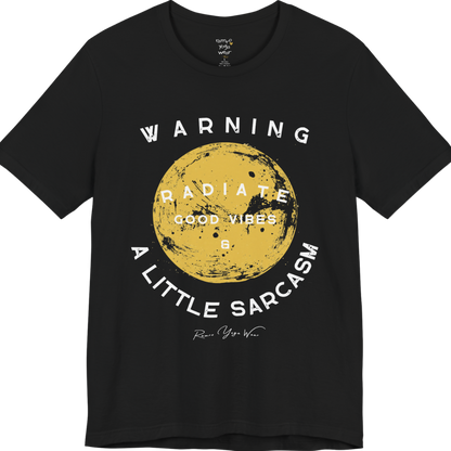 Sunshine funny yoga shirt in Black — Bella+Canvas 3001 graphic tee by Ramro Yoga Wear