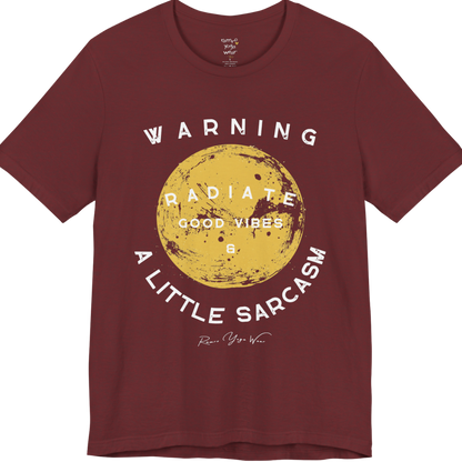 Sunshine funny yoga shirt in Heather Cardinal — Bella+Canvas 3001 graphic tee by Ramro Yoga Wear