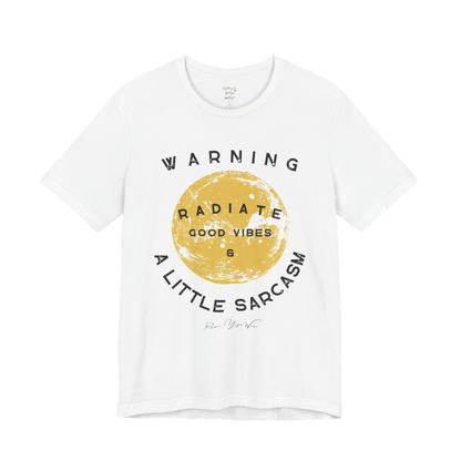 Sunshine funny yoga shirt in White — Bella+Canvas 3001 graphic tee by Ramro Yoga Wear