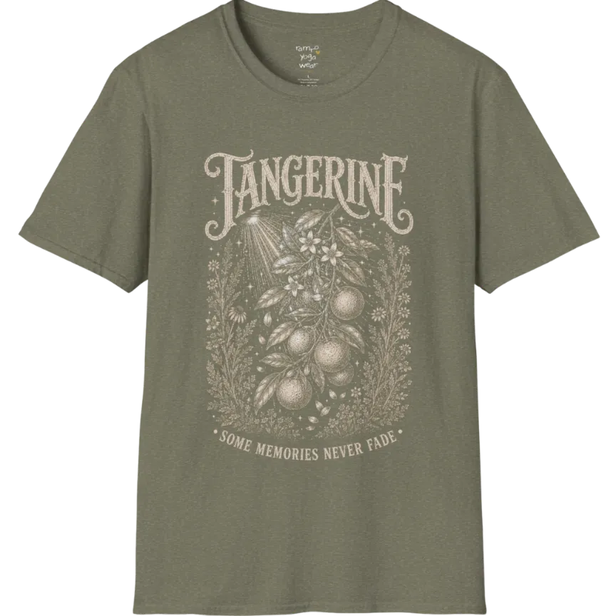 Citrus branch with blossoms and soft light — Sacred Thread collection by Ramro Yoga Wear in Heather Military Green