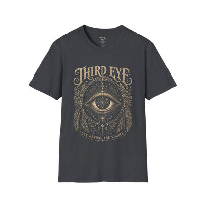 Sacred all-seeing eye with mandala frame, feathers and botanical engraving design — Sacred Thread collection by Ramro Yoga Wear