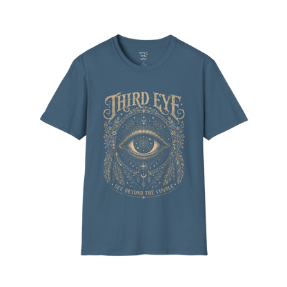 Sacred all-seeing eye with mandala frame, feathers and botanical engraving design — Sacred Thread collection by Ramro Yoga Wear