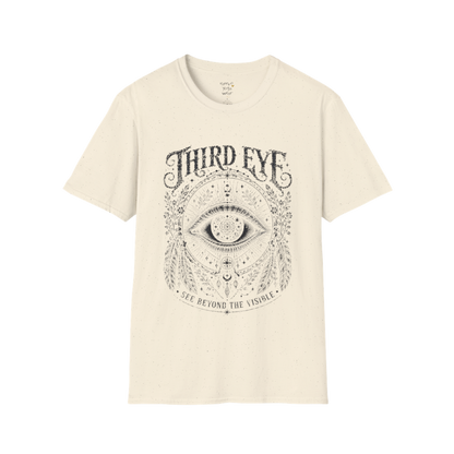 Sacred all-seeing eye with mandala frame, feathers and botanical engraving design — Sacred Thread collection by Ramro Yoga Wear