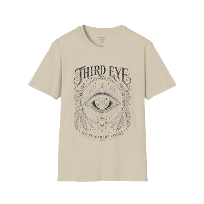 Sacred all-seeing eye with mandala frame, feathers and botanical engraving design — Sacred Thread collection by Ramro Yoga Wear