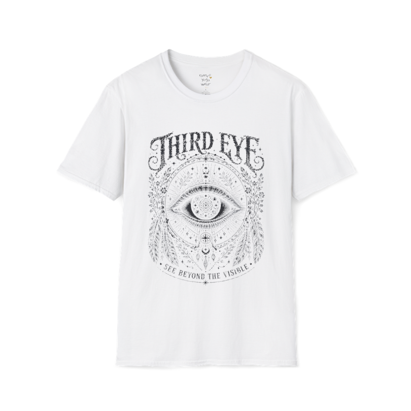 Sacred all-seeing eye with mandala frame, feathers and botanical engraving design — Sacred Thread collection by Ramro Yoga Wear