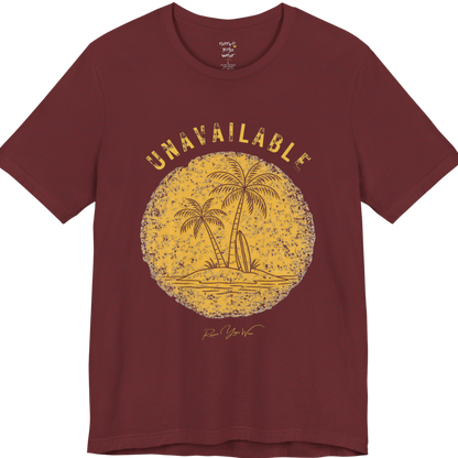Palm tree savasana yoga slogan tee in Heather Cardinal — Funny Yoga Shirts collection by Ramro Yoga Wear