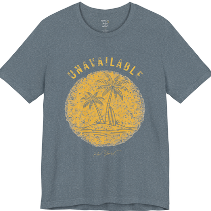 Palm tree savasana yoga slogan tee in Heather Slate — Funny Yoga Shirts collection by Ramro Yoga Wear